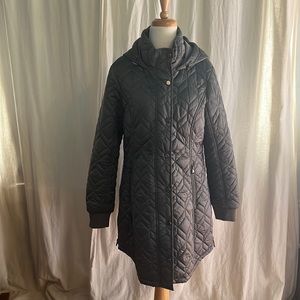 Steve Madden mid length puffer jacket with waist